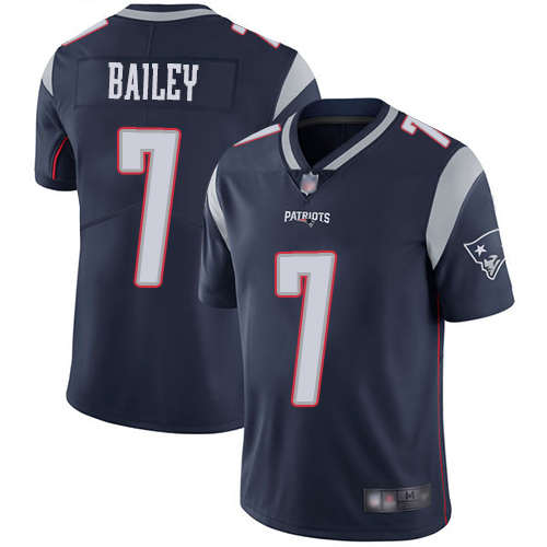 New England Patriots Football #7 Vapor Untouchable Limited Navy Blue Men Jake Bailey Home NFL Jersey